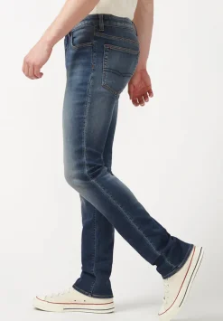 Slim Ash Men's Freedom Flex Jeans, Dark Sanded Blue - BM22920