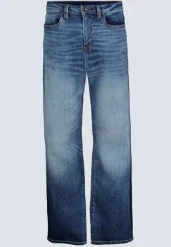 Slim Ash Men's Jeans, Contrast Whiskered Indigo - BM26024
