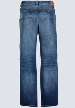 Slim Ash Men's Jeans, Contrast Whiskered Indigo - BM26024