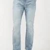 Slim Ash Men's Jeans in Crinkled Light Blue - BM22784