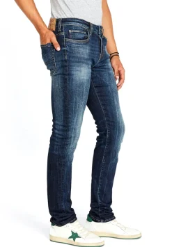 Slim Ash Men's Jeans in Sanded and Faded Blue - BM22591