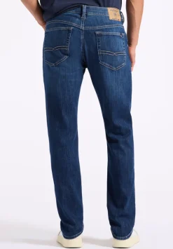 Slim Ash Men's Jeans, Whiskered and Contrasted Indigo - BM26073