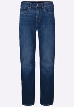 Slim Ash Men's Jeans, Whiskered and Contrasted Indigo - BM26073