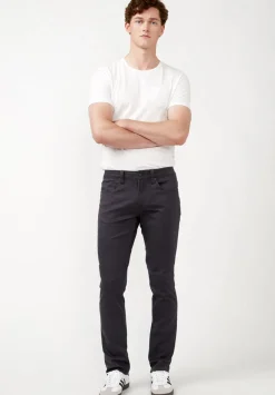 Slim Ash Men's Twill Pants in Authentic Charcoal Gray - BM22017