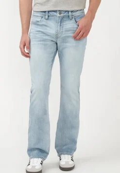 Slim Boot King Men's Jeans in Crinkled Bleached Blue - BM22791
