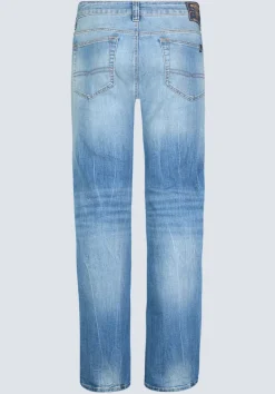 Slim Boot King Men's Jeans, Veined and Sanded Indigo - BM26004