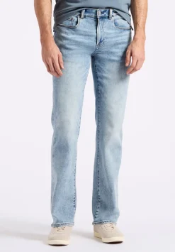 Slim Bootcut King Men's Jeans, Sanded and Whiskered Blue - BM26086