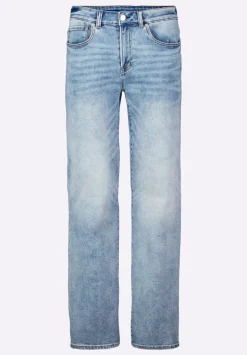 Slim Bootcut King Men's Jeans, Sanded and Whiskered Blue - BM26086