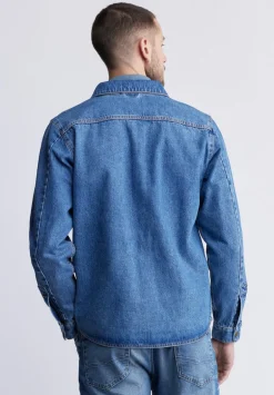 Sloan Men’s Long-Sleeve Denim Shirt in Authentic Blue - BM22976