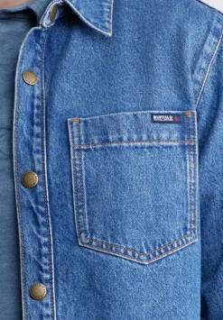 Sloan Men’s Long-Sleeve Denim Shirt in Authentic Blue - BM22976
