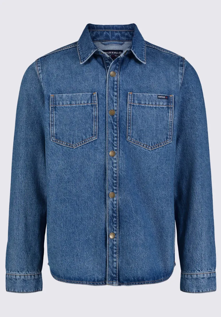Sloan Men’s Long-Sleeve Denim Shirt in Authentic Blue - BM22976