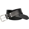 Smooth Full Grain Black Buffalo Leather Belt - BB1001C04