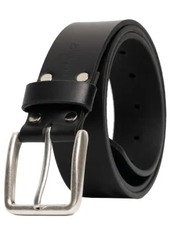 Smooth Full Grain Black Buffalo Leather Belt - BB1001C04