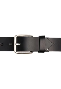 Smooth Full Grain Black Buffalo Leather Belt - BB1001C04