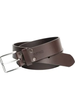 Smooth Full Grain Brown Buffalo Leather Belt - BB1001C13