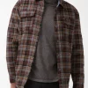 Soqer Men’s Shacket in Grey Brown Plaid - BM24150