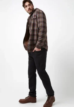 Soqer Men’s Shacket in Grey Brown Plaid - BM24150