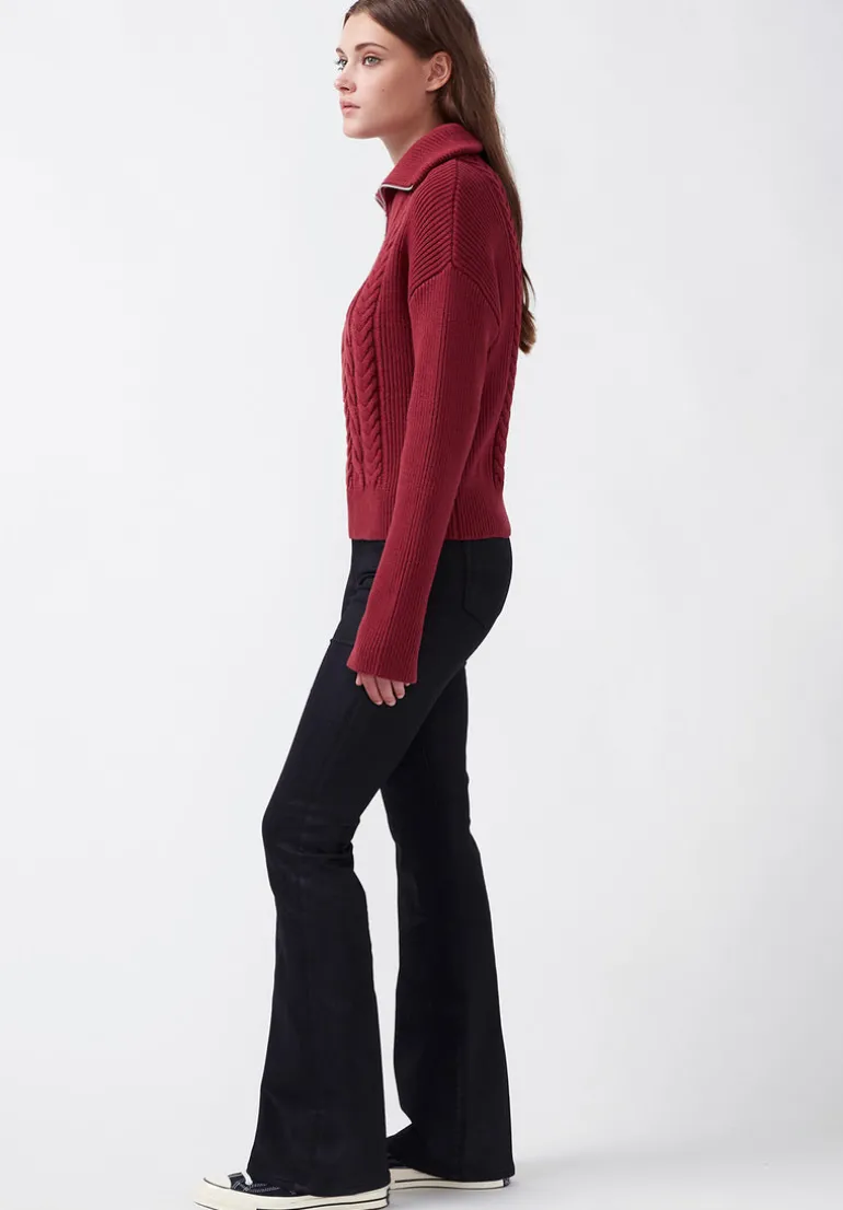 Sorella Women's Long Sleeve Sweater in Dark Red - SW0032F