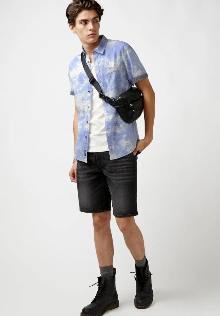Sotar Short-Sleeve Tie Dye Shirt, Blue - BM23919