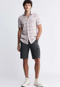 Sotaro Men's Short-Sleeve Striped Shirt in Multicolor - BM24301