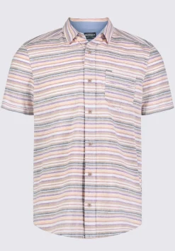 Sotaro Men's Short-Sleeve Striped Shirt in Multicolor - BM24301