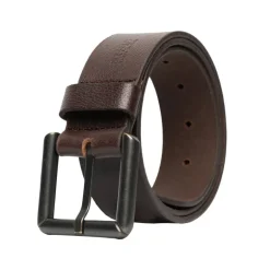 Square Buckle Brown Buffalo Leather Belt - BB1000C13