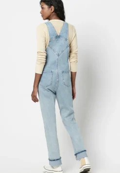 Straight Leg Hailey Women's Overalls in Light Blue - BL15838