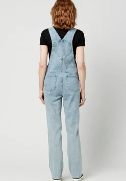 Straight Leg Hailey Women's Overalls in Light Blue - BL15838