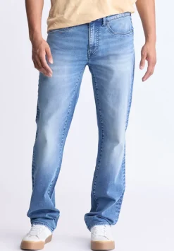 Straight Six Men's Freedom Flex Jeans, Crinkled blue - BM22996