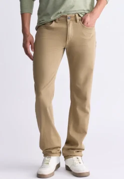 Straight Six Men's Freedom Flex Pants, Dark Beige - BM22939