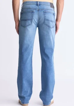 Straight Six Men's Freedom Flex Jeans, Crinkled blue - BM22996
