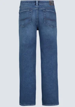 Straight Six Men's Freedom Flex Jeans, Whiskered Indigo - BM26018