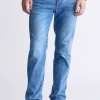Straight Six Men's Jeans, Contrasted Indigo - BM26028