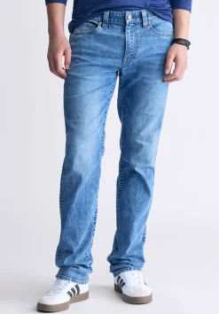 Straight Six Men's Jeans, Contrasted Indigo - BM26028