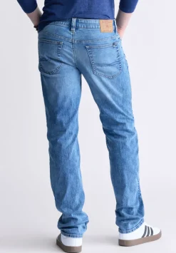 Straight Six Men's Jeans, Contrasted Indigo - BM26028