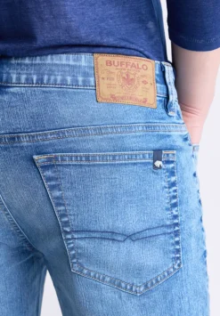 Straight Six Men's Jeans, Contrasted Indigo - BM26028