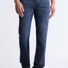 Straight Six Men's Jeans, Dark Antique Blue - BM26013