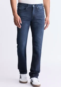 Straight Six Men's Jeans, Dark Antique Blue - BM26013