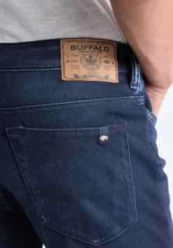 Straight Six Men's Jeans, Dark Antique Blue - BM26013