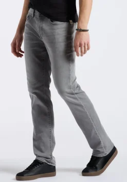 Straight Six Men's Jeans, Grey Sanded - BM26088