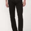 Straight Six Men's Jeans in Crinkled Black - BM22632