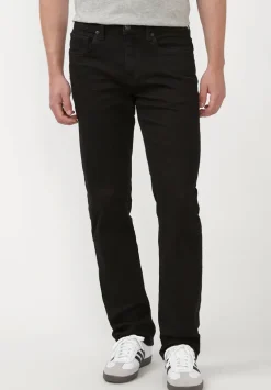 Straight Six Men's Jeans in Crinkled Black - BM22632