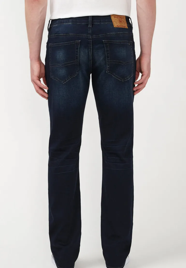 Straight Six Men's Jeans in Authentic and Deep Indigo - BM20457
