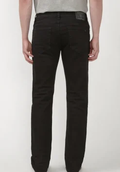 Straight Six Men's Jeans in Crinkled Black - BM22632