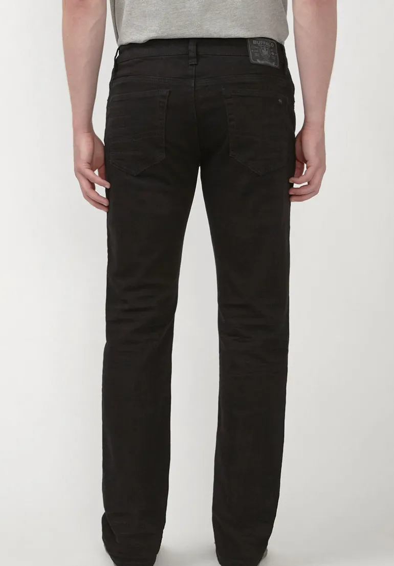 Straight Six Men's Jeans in Crinkled Black - BM22632