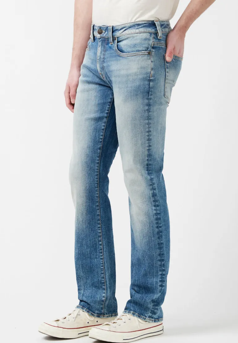 Straight Six Men’s Jeans in Veined and Contrasted - BM22861