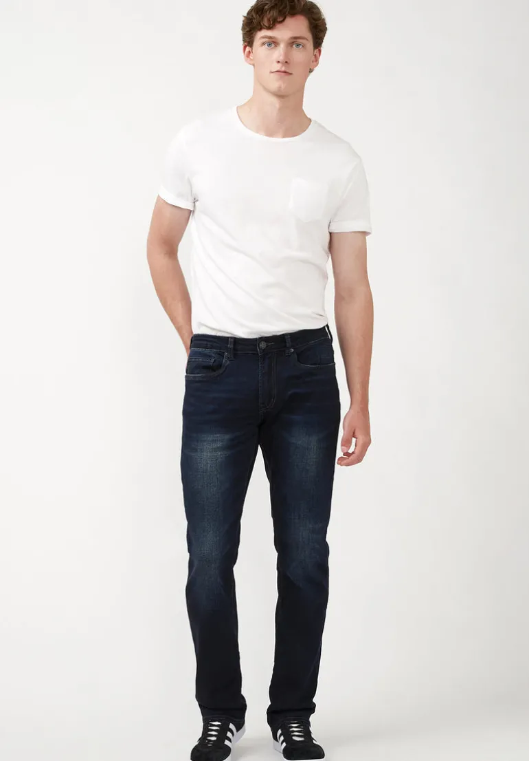 Straight Six Men's Jeans in Authentic and Deep Indigo - BM20457