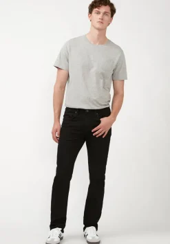 Straight Six Men's Jeans in Crinkled Black - BM22632