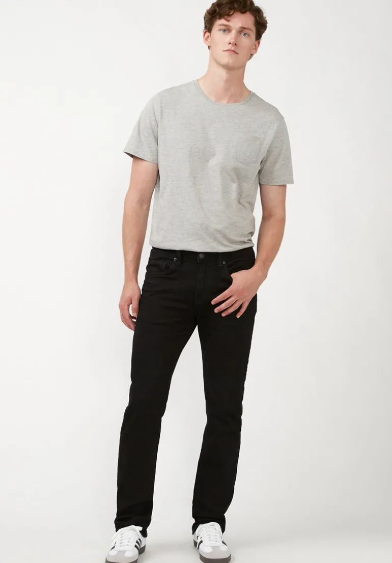 Straight Six Men's Jeans in Crinkled Black - BM22632