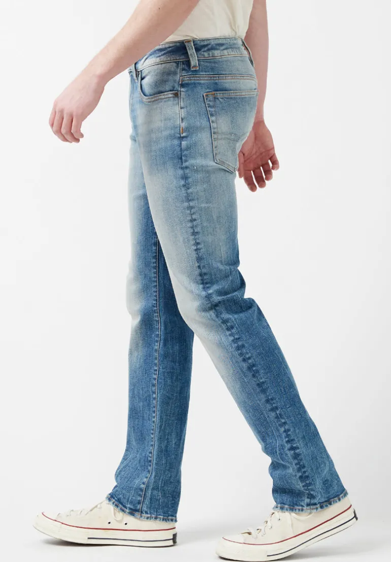 Straight Six Men’s Jeans in Veined and Contrasted - BM22861